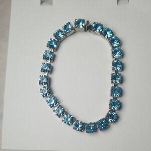 Blue Crystal Tennis Bracelet